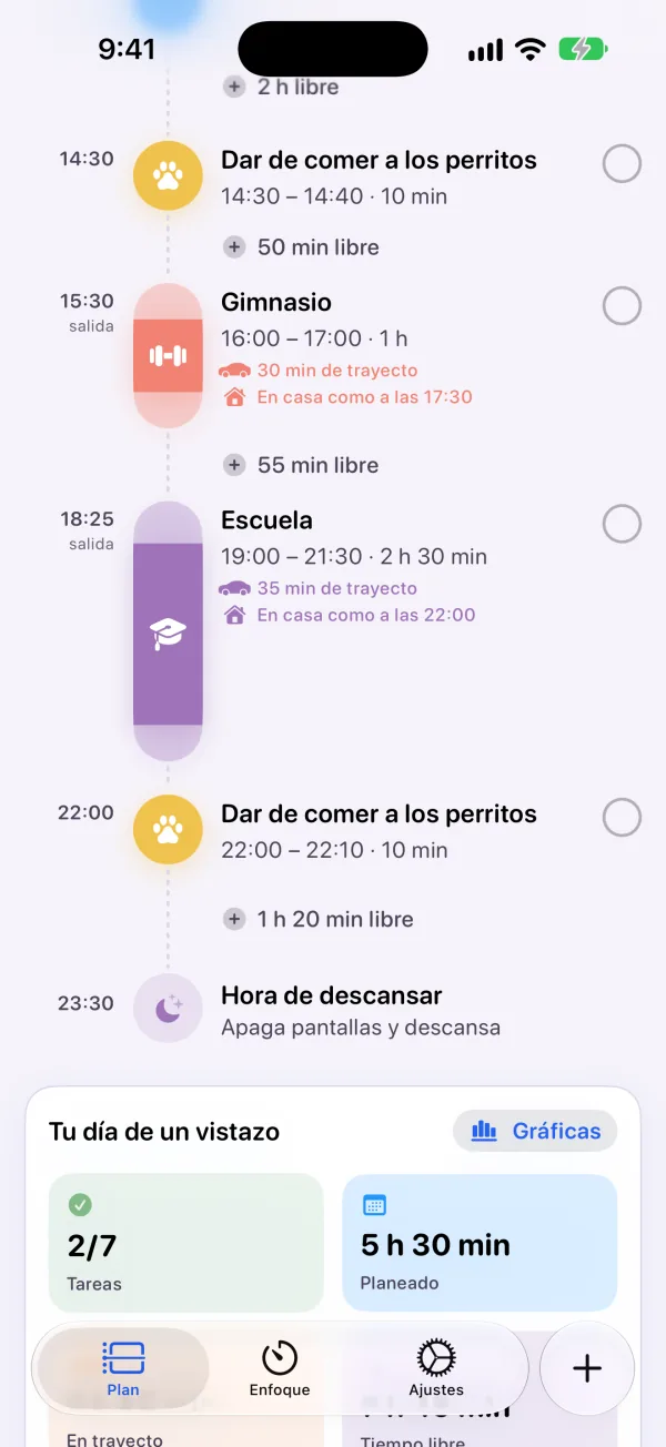 Sal a tiempo, llega a tiempo