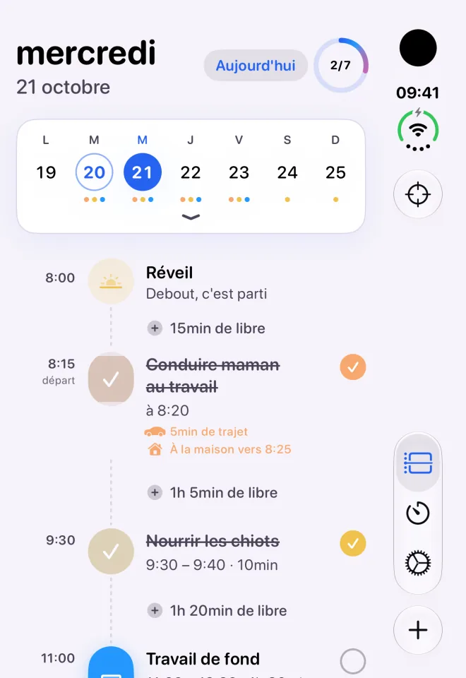 Fermé, ta journée tient sur l’écran extérieur